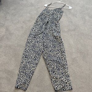 Stylish navy and cream Jumpsuit